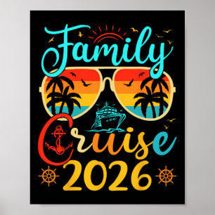 Family Cruise 2026 Summer Vacation Matching Family Poster