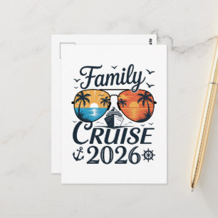 Family Cruise 2026 Summer Vacation Postcard