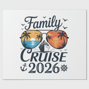 Family Cruise 2026 Summer Vacation Wrapping Paper
