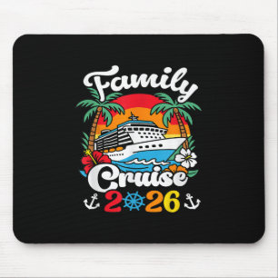 Family Cruise 2026 Vacation Sunset Tropical Trip K Mouse Pad