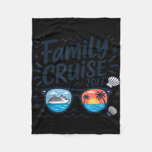 Family cruise 2027 summer vacation matching family fleece blanket