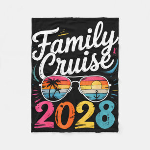 Family cruise 2028 summer vacation matching family fleece blanket