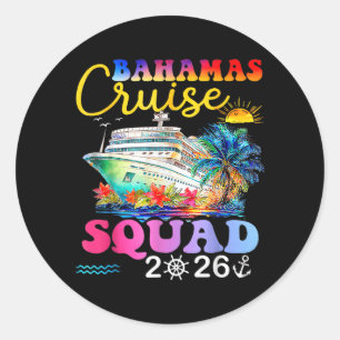 Family Cruise Bahamas 2026 Summer Matching Classic Round Sticker