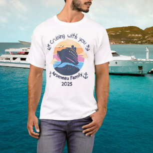 Family Cruise Blues Personalise T-Shirt