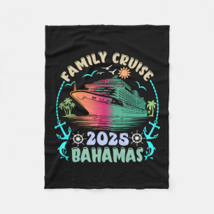 Family Cruise Byhamas 2025 Summer Matching Vacatio Fleece Blanket