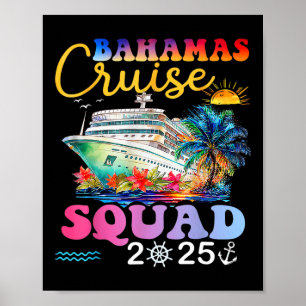 Family Cruise Byhamas 2025 Summer Matching Vacatio Poster