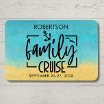 Family Cruise Door Decoration Magnet<br><div class="desc">Personalise this modern family cruise door stateroom marker for your ship cabin door. You'll be able to easily find your cabin and others in your family group cruise reunion's party too. Please note: Not all ship's doors are magnetic. We cannot guarantee your door will be magnetic. Please check with your...</div>