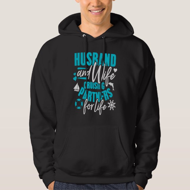 Family Cruise  Husband & Wife Cruising Vacation Co Hoodie (Front)