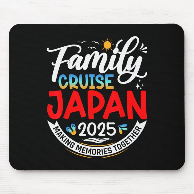 Family Cruise Japan 2025 Matching Family Vacation  Mouse Pad (Front)