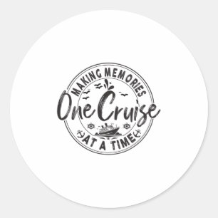Family Cruise Making Memories One Cruise At A Time Classic Round Sticker