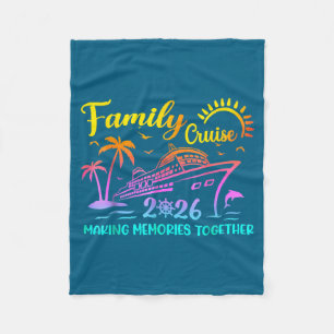 Family Cruise Making Memories Together Fleece Blanket