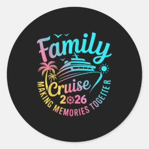 Family Cruise Making Memories Vacation Classic Round Sticker