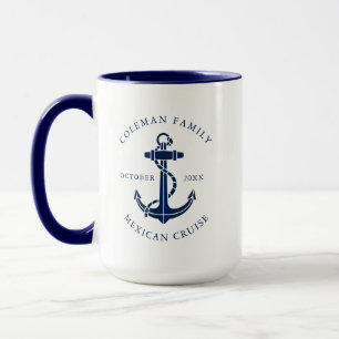 Family Cruise Nautical Boat Anchor Mug