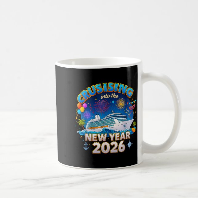 Family Cruise New Year 2026 Vacation  Coffee Mug (Right)