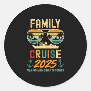 Family Cruise Shirts 2025 Summer Vacation Matching Classic Round Sticker