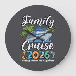 Family Cruise Squad 2026 Group Matching Summer Large Clock
