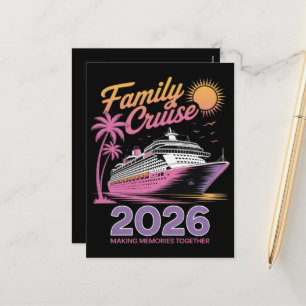 Family Cruise Squad 2026 Vacation Matching Trip Holiday Postcard
