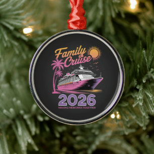 Family Cruise Squad 2026 Vacation Matching Trip Metal Ornament
