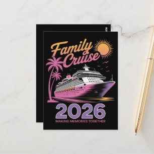 Family Cruise Squad 2026 Vacation Matching Trip Postcard