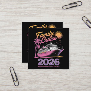 Family Cruise Squad 2026 Vacation Matching Trip Square Business Card
