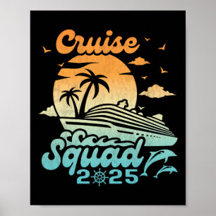 Family Cruise Squad Vacation Matching Group 2025 B Poster