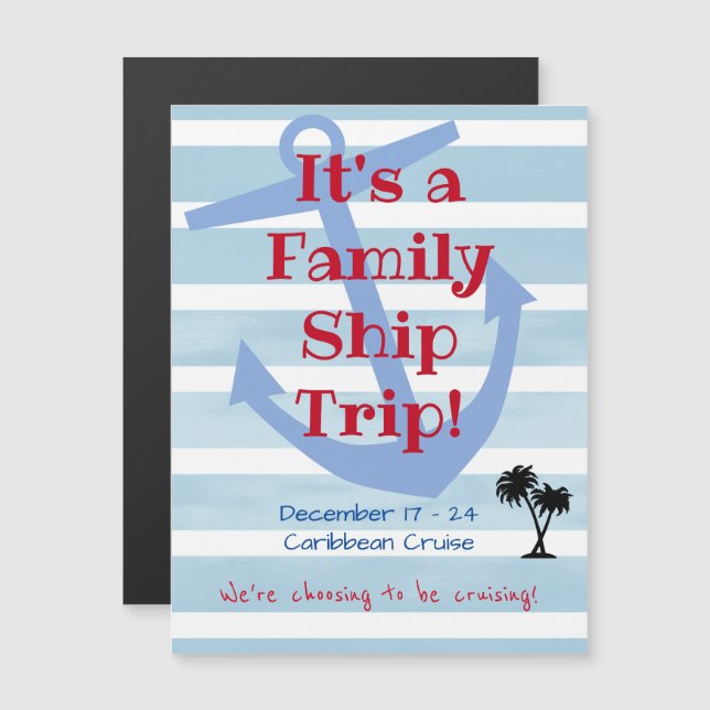 Family Cruise Stateroom Anchor Magnet (Front/Back)