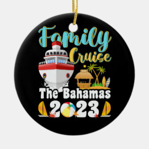 Family Cruise The Bahamas 2023 Summer Matching Vac Ceramic Ornament