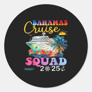 Family Cruise The Bahamas 2025 Summer Matching Vac Classic Round Sticker