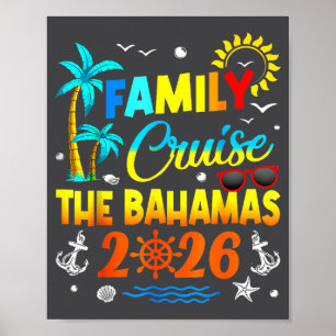Family Cruise The Bahamas 2026 Summer Matching Vac Poster