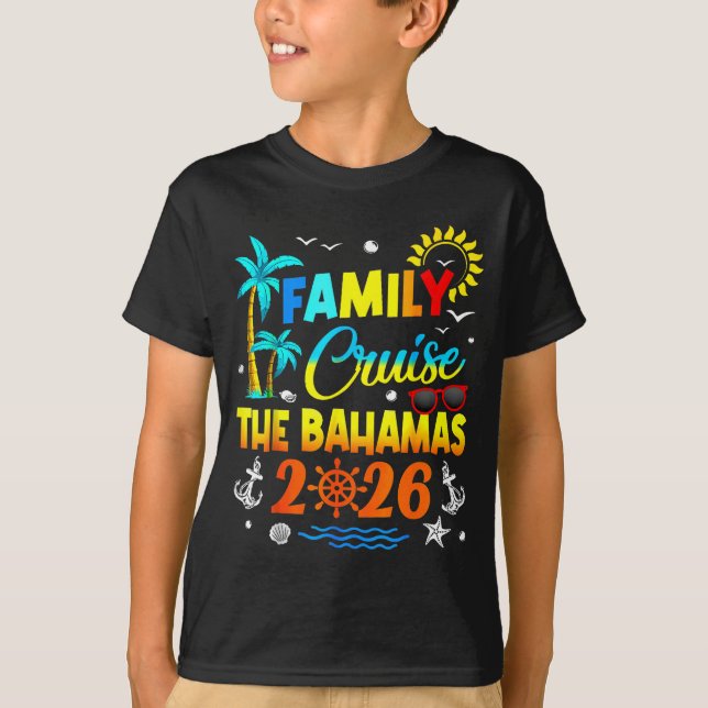 Family Cruise The Bahamas 2026 Summer Matching Vac T-Shirt (Front)