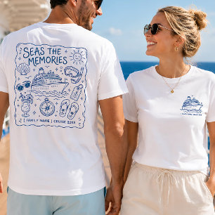 Family Cruise Vacation Doodle Personalised T-Shirt