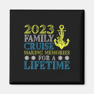 Family Cruise Vacation Funny Party Trip Ship Cloth Magnet