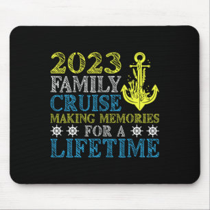 Family Cruise Vacation Funny Party Trip Ship Cloth Mouse Pad