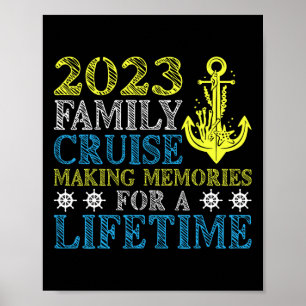 Family Cruise Vacation Funny Party Trip Ship Cloth Poster
