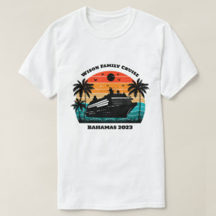 Family Cruise Vacation Personalised Name and Year T-Shirt