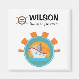 Family Cruise Vacation Travel Keepsake Magnet
