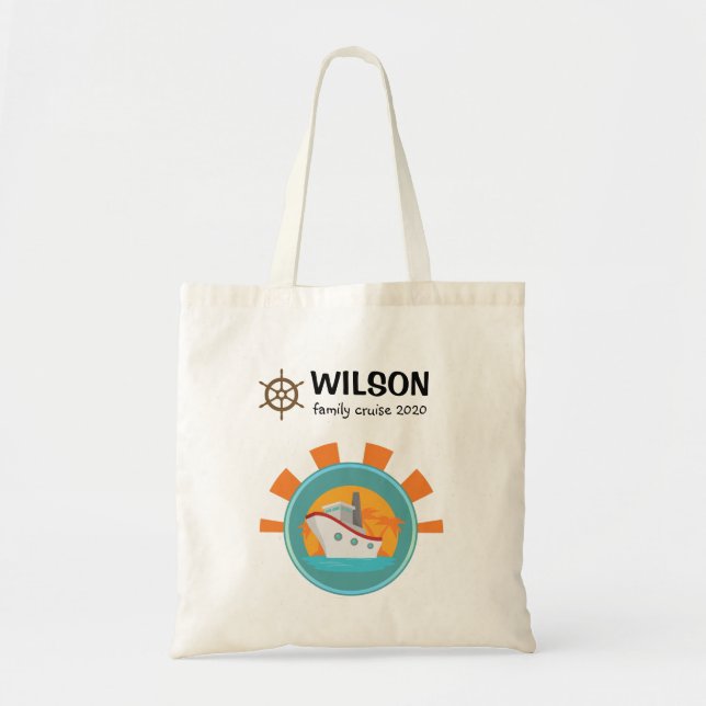 Family Cruise Vacation Travel Keepsake Tote Bag (Front)