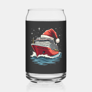 Family Cruising Cruise ship Matching Christmas Can Glass