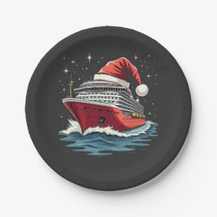 Family Cruising Cruise ship Matching Christmas Paper Plate