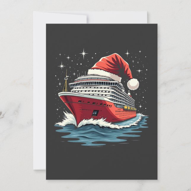 Family Cruising Cruise ship Matching Christmas  Thank You Card (Front)