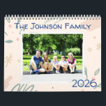 Family Custom Photo 2026 Calendar<br><div class="desc">Check out Happy Planet Parties for more perfect gift ideas for your loved ones!</div>