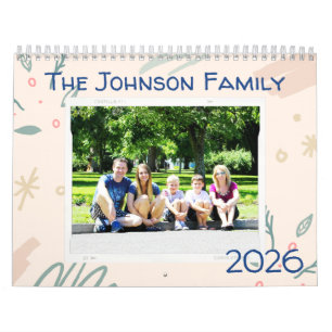 Family Custom Photo 2026 Calendar