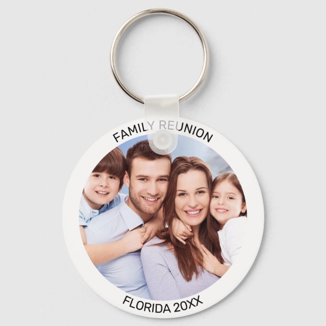 Family Custom Photo Keychain (Front)