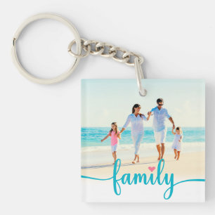 Family Custom Photograph/Colors Key Ring