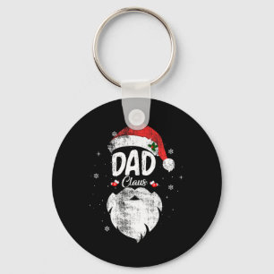 Family Dad Claus Christmas Santa's Hat Pajama Matc Key Ring