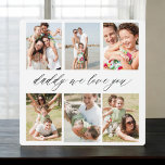 Family Dad - Father's Day Photo Collage Plaque<br><div class="desc">Celebrate your dad with the "Best Dad Ever" Father's Day Photo Collage Plaque, a heartfelt tribute to the man who means the world to you. This beautifully crafted plaque features a high-quality, customisable photo collage, allowing you to showcase cherished memories and special moments. The collage is elegantly arranged around the...</div>