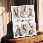 Family Dad - Father's Day Photo Collage Plaque<br><div class="desc">Celebrate your dad with the "Best Dad Ever" Father's Day Photo Collage Plaque, a heartfelt tribute to the man who means the world to you. This beautifully crafted plaque features a high-quality, customisable photo collage, allowing you to showcase cherished memories and special moments. The collage is elegantly arranged around the...</div>
