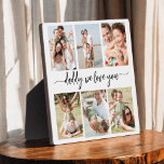 Family Dad - Father's Day Photo Collage Plaque<br><div class="desc">Celebrate your dad with the "Best Dad Ever" Father's Day Photo Collage Plaque, a heartfelt tribute to the man who means the world to you. This beautifully crafted plaque features a high-quality, customisable photo collage, allowing you to showcase cherished memories and special moments. The collage is elegantly arranged around the...</div>