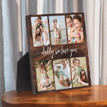 Family Dad - Father's Day Wood Photo Collage Plaque<br><div class="desc">Celebrate your dad with the "Best Dad Ever" Father's Day Photo Collage Plaque, a heartfelt tribute to the man who means the world to you. This beautifully crafted plaque features a high-quality, customisable photo collage, allowing you to showcase cherished memories and special moments. The collage is elegantly arranged around the...</div>