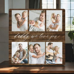 Family Dad - Father's Day Wood Photo Collage Plaque<br><div class="desc">Celebrate your dad with the "Best Dad Ever" Father's Day Photo Collage Plaque, a heartfelt tribute to the man who means the world to you. This beautifully crafted plaque features a high-quality, customisable photo collage, allowing you to showcase cherished memories and special moments. The collage is elegantly arranged around the...</div>